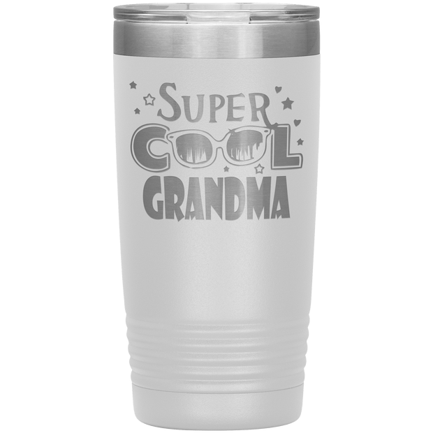 "Super  Cool  Grandma" Tumbler.  Personalize Your Nickname Mimi, Gigi, Grandma or Write Your Nick Name Below.