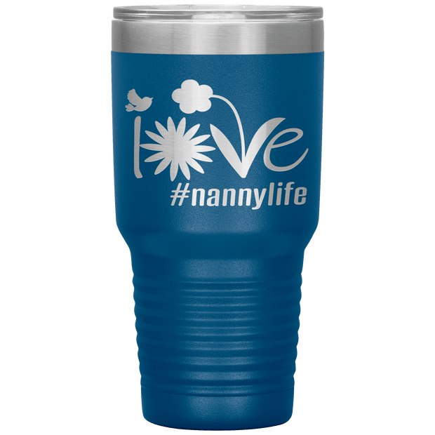 "Love Nana Life" Tumbler. Personalize Your Nickname Mimi, Gigi, Grandma or Write Your Nick Name Below.