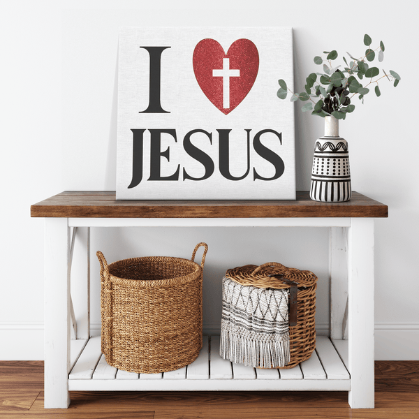 '' I LOVE JESUS '' CANVAS