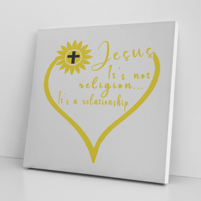 '' JESUS IS NOT RELIGION '' CANVAS
