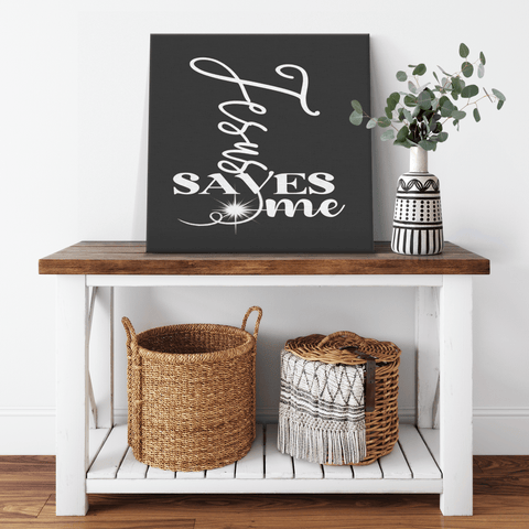 '' Jesus saves me'' Canvas