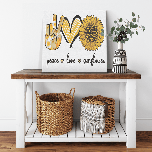 " Peace Love Sunflower" Canvas