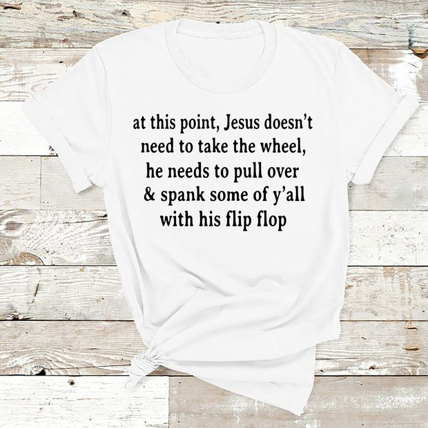 " at this point, Jesus doesn't need "