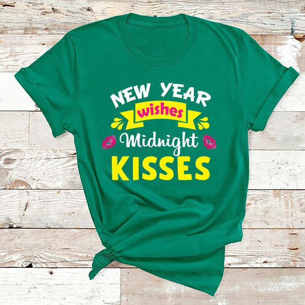 " New Year Wishes Midnight Kisses "