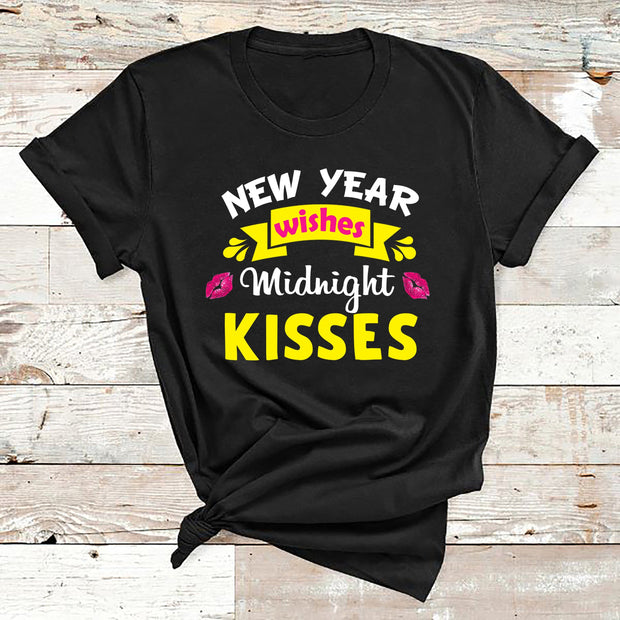 " New Year Wishes Midnight Kisses "