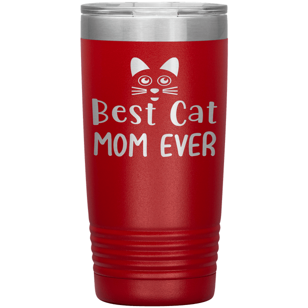 "Best Cat Mom Ever" Tumbler. Personalize Your Nickname Mimi, Gigi, Grandma or Write Your Nick Name Below.