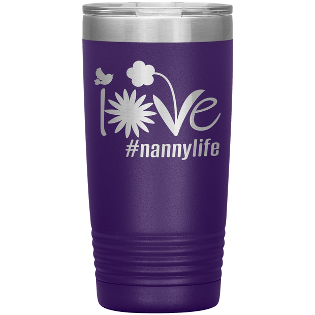 "Love Nana Life" Tumbler. Personalize Your Nickname Mimi, Gigi, Grandma or Write Your Nick Name Below.