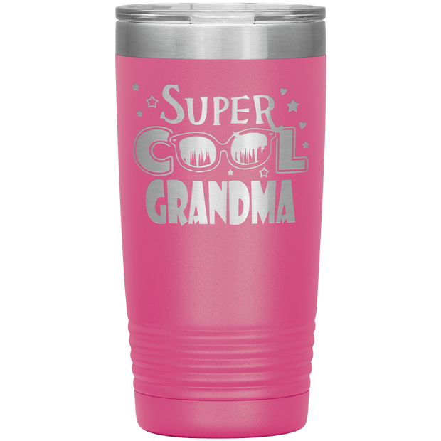 "Super  Cool  Grandma" Tumbler.  Personalize Your Nickname Mimi, Gigi, Grandma or Write Your Nick Name Below.