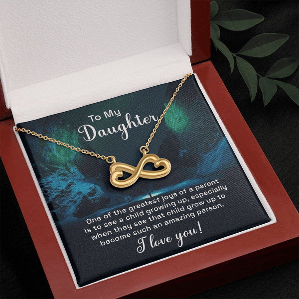To my daughter - one of the greatest joys of a parent Infinity Heart Necklace