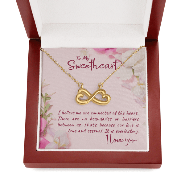 To My Soulmate - Loving you has become a must for me Infinity Heart Necklace