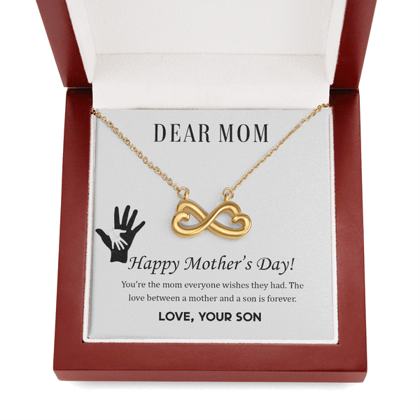 Happy Mothers day mom Infinity Heart Necklace