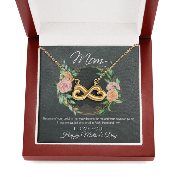 Mothers Day Infinity Heart Necklace