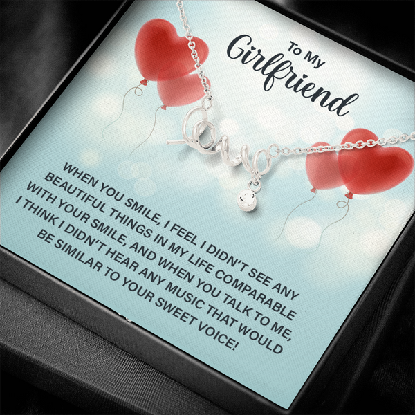 To My Girlfriend - When you smile love Necklace