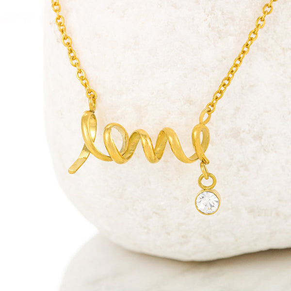 To my wife-I love the way love Necklace