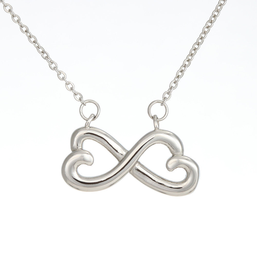 To my best friend - a best friend is like a four-leaf clover Infinity Heart Necklace