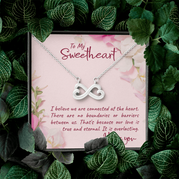 To My Soulmate - Loving you has become a must for me Infinity Heart Necklace