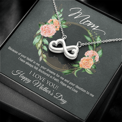 Mothers Day Infinity Heart Necklace