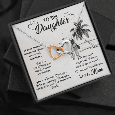 To my daughter wo hearts embellished