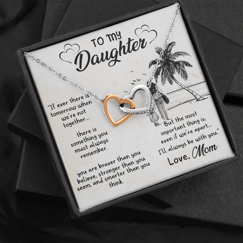 To my daughter wo hearts embellished