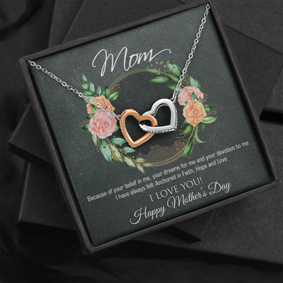 Mothers Day Interlocking heart Necklace