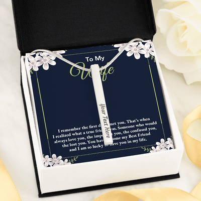 2 Sided Engraved Pendent (For Gorgeous Wife )