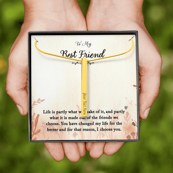 2 Sided Engraved Pendent ( Best friends for life )