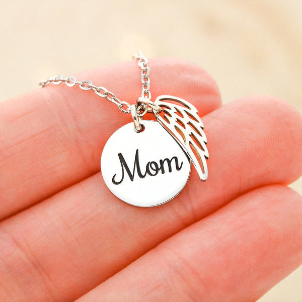 You left me mom necklace
