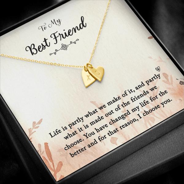To my Best Friend-Life is partly (1) Silver Necklace 1heart