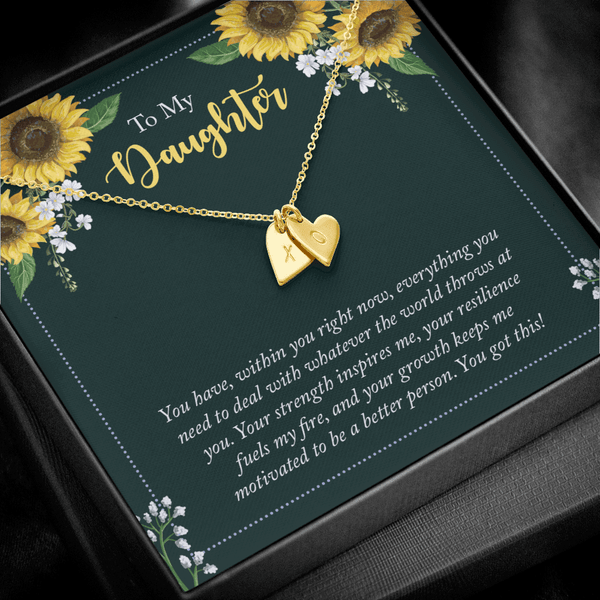 To My Daughter - you have within you right now Silver Necklace 1heart