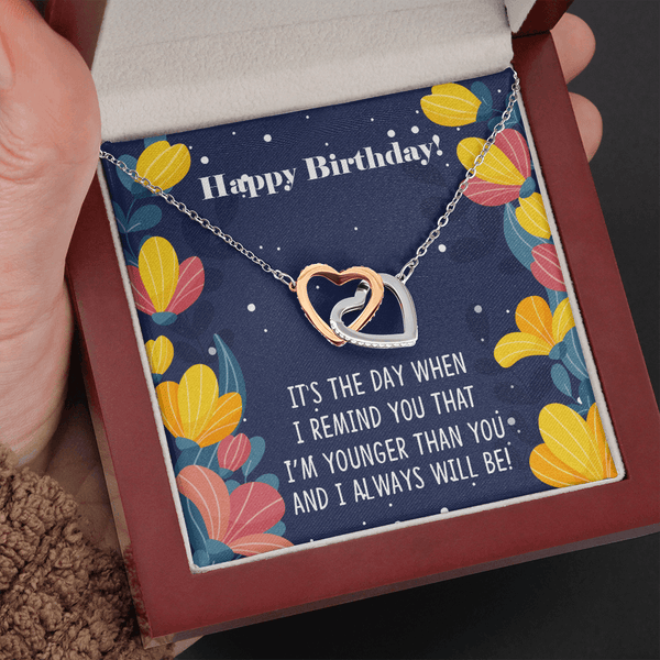 Siblings Birthday-01 Interlocking heart Necklace