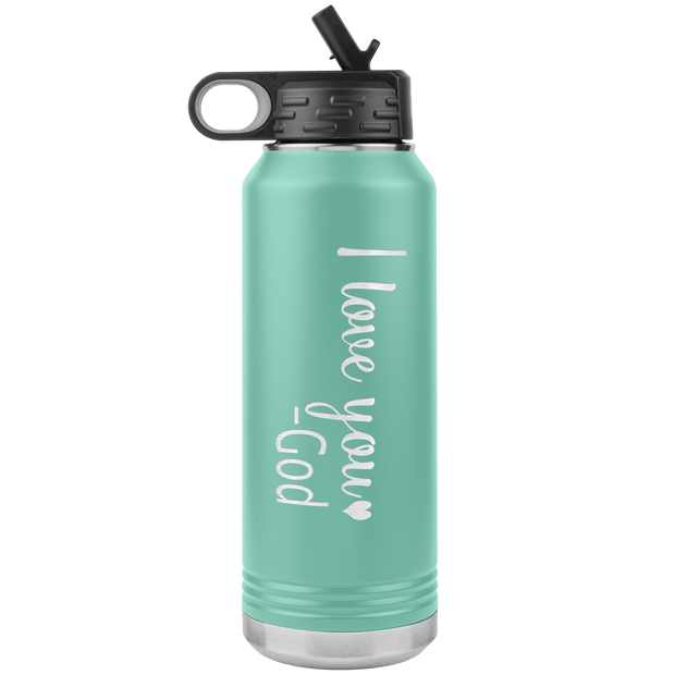 "I love You God", Water Bottle.