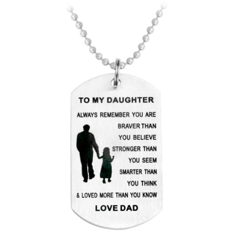 Dad To Daughter Necklace.