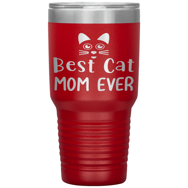 "Best Cat Mom Ever" Tumbler. Personalize Your Nickname Mimi, Gigi, Grandma or Write Your Nick Name Below.