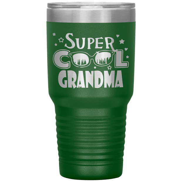 "Super  Cool  Grandma" Tumbler.  Personalize Your Nickname Mimi, Gigi, Grandma or Write Your Nick Name Below.