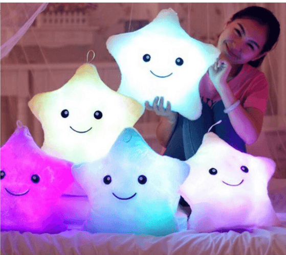 Luminous Pillow Star Cushion Colorful Glowing Pillow Plush Doll Led Light Toys Gift For Kids