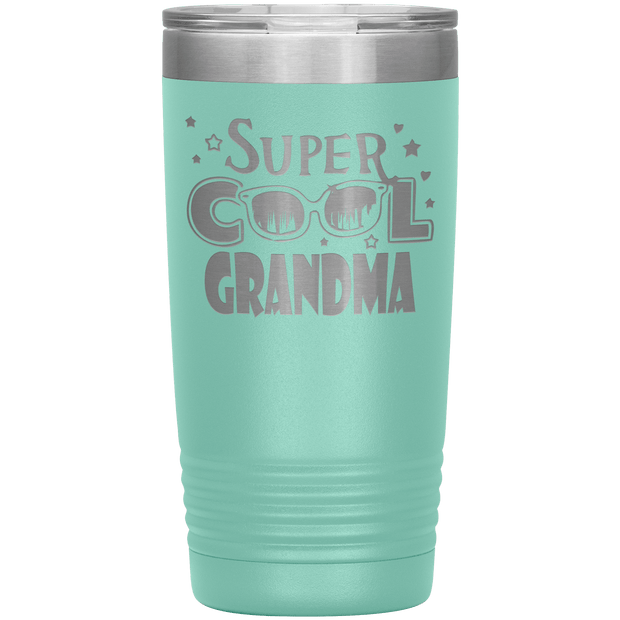 "Super  Cool  Grandma" Tumbler.  Personalize Your Nickname Mimi, Gigi, Grandma or Write Your Nick Name Below.