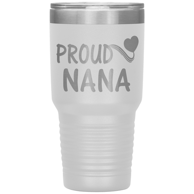 "PROUD NANA" Tumbler. Personalize Your Nickname Mimi, Gigi, Grandma or Write Your Nick Name Below.