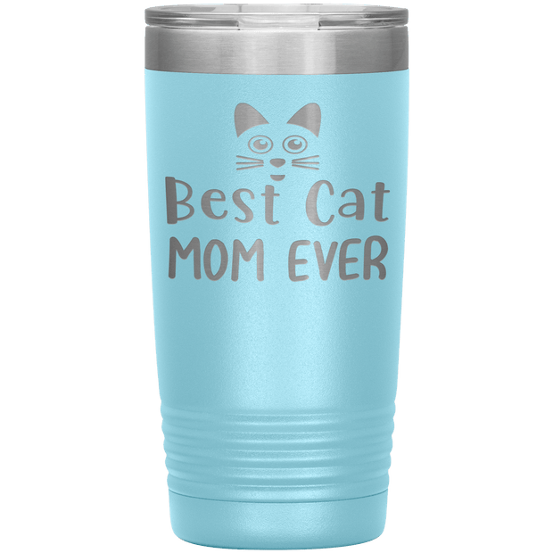 "Best Cat Mom Ever" Tumbler. Personalize Your Nickname Mimi, Gigi, Grandma or Write Your Nick Name Below.