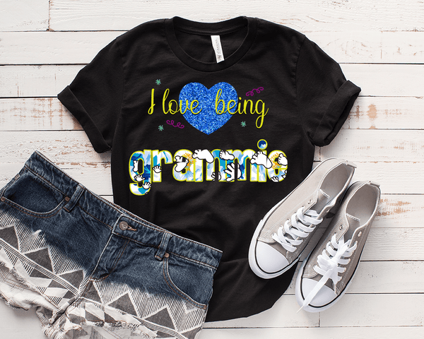 "Love Being Grandma" . Personalize Your Nick Name..