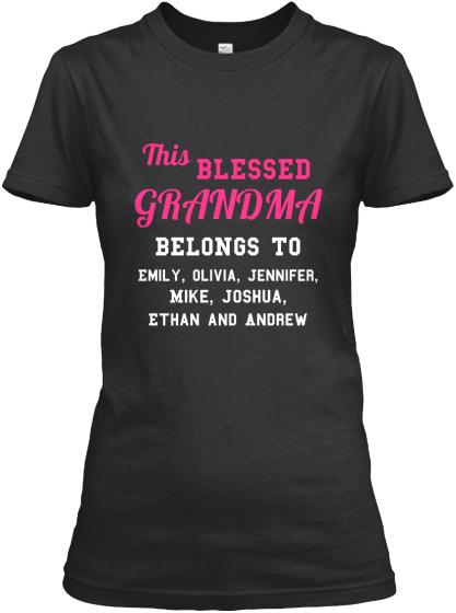 Grandma - Blessed Grandma / Great Grandma Custom Tee  ( 50% Off For Today). Most NaNa Order 2.