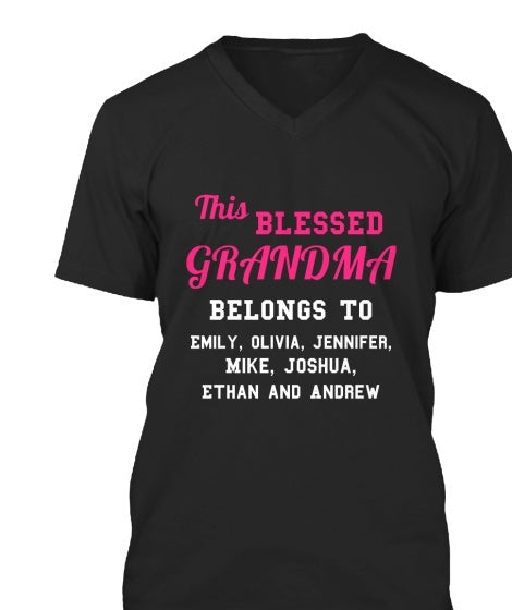 Grandma - Blessed Grandma / Great Grandma Custom Tee  ( 50% Off For Today). Most NaNa Order 2.