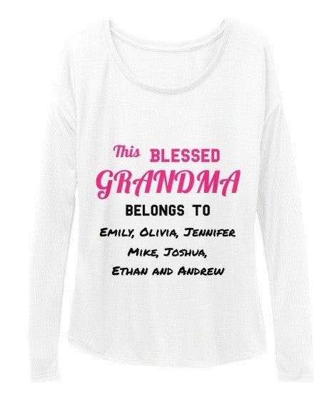 Grandma - Blessed Grandma / Great Grandma Custom Tee  ( 50% Off For Today). Most NaNa Order 2.