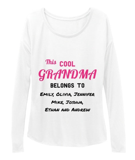 Cool Grandma / Great Grandma Custom Tee – Tee4CoolGrandma.com