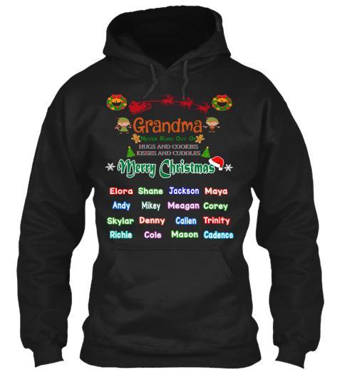 Grandma - Merry Christmas New Edition Kids Names Upto 40 (Most Grandmas Buy 2 Or More)