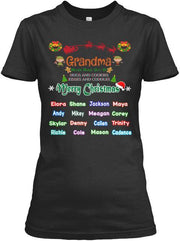 Grandma - Merry Christmas New Edition Kids Names Upto 40 (Most Grandmas Buy 2 Or More)