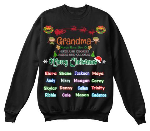 Grandma - Merry Christmas New Edition Kids Names Upto 40 (Most Grandmas Buy 2 Or More)