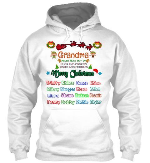 Grandma - Merry Christmas New Edition Kids Names Upto 40 (Most Grandmas Buy 2 Or More)