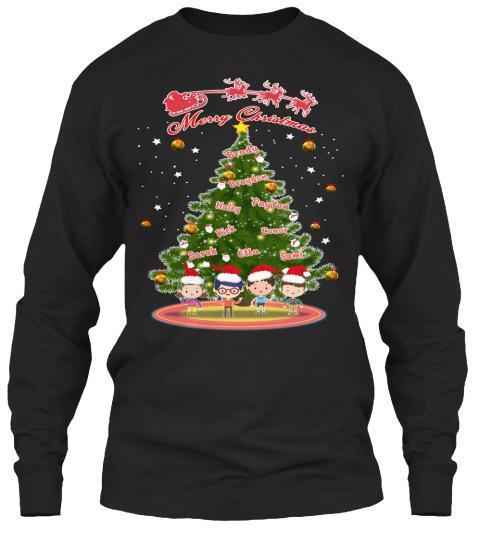 Grandma - Merry Christmas With Your Kids/Grandkids Names (Flat 70% Off) Long Sleeve And Hoodies.