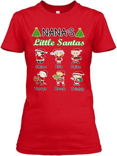 Grandma - Nana's Little Santas Christmas Special(Flat 70% Off) Get Your Little Santa Kids T-shirt And More Christmas Colors