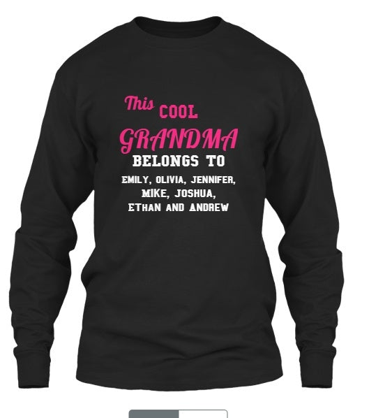 Grandma - Proud Grandma Custom Hoodie With Grand Kids Names ( 50% Off For Today)